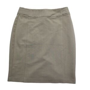 My Bajee Collection S Brown Plain Flat Front Back Zipper Slit Pencil Cut